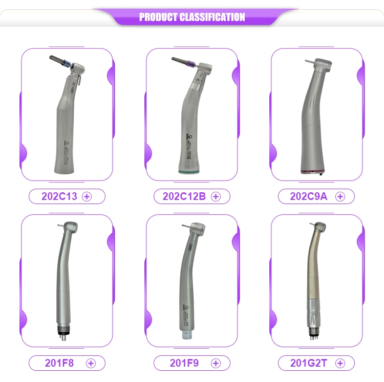 High Speed 201c4 Dental Handpiece with Ceramic Bearings NSK Type Stainless Steel Body Midwest 4 Hole Borden 2 Hole Push Button Chuck