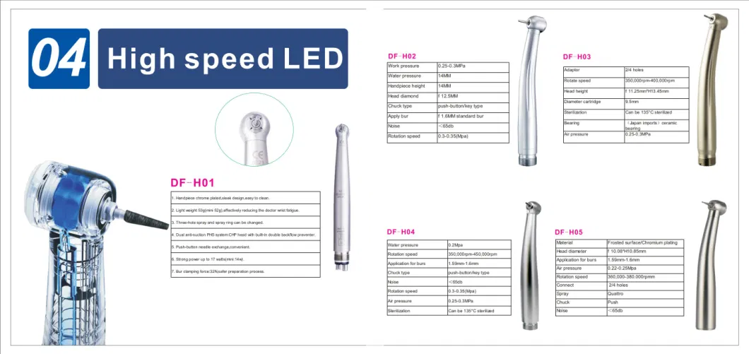 Electric 2/4 Holes Dental Low Speed Handpiece Kits